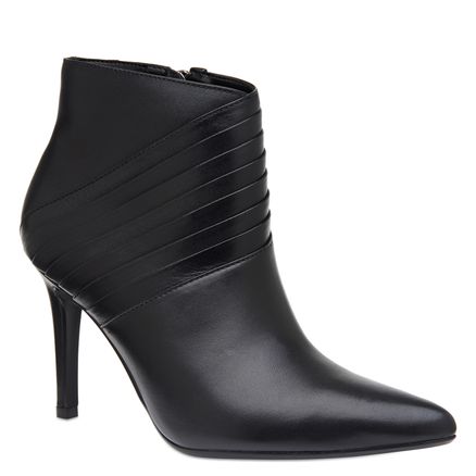 Bota Feminina Drapeada - Preto
