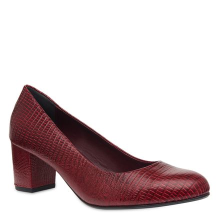Scarpin Basic - Couro Lezard Amora