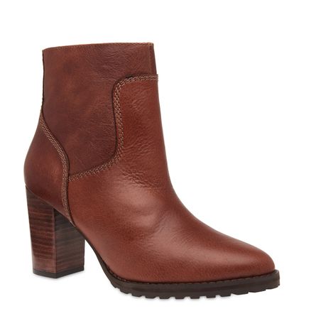 Bota Feminina Ankle Boot Grunge - Conhaque