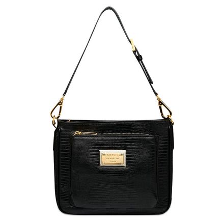 Bolsa Transversal Feminina Couro - Preto