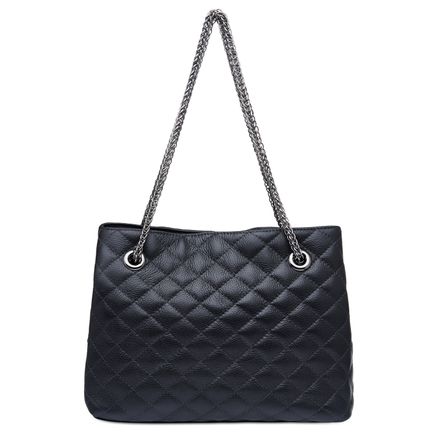Bolsa Couro Matelassê - Preto