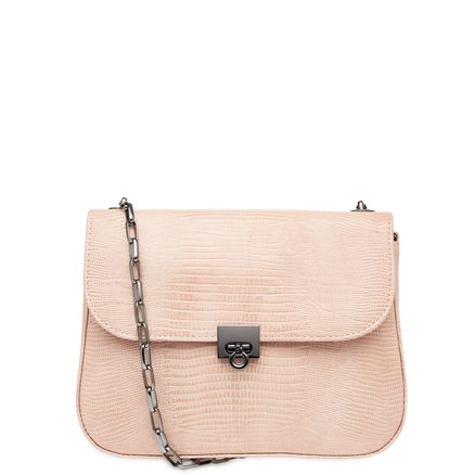 Cross Bag Couro - Nude