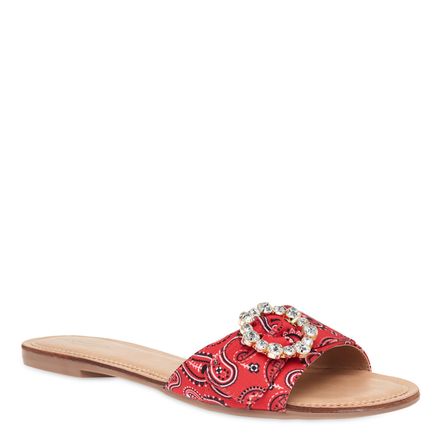 Rasteira Bandana Fivela - Vermelha
