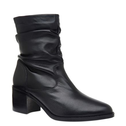 Bota Feminina Slowch Couro - Preto