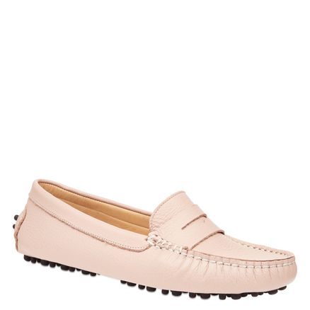 Mocassim Couro - Nude