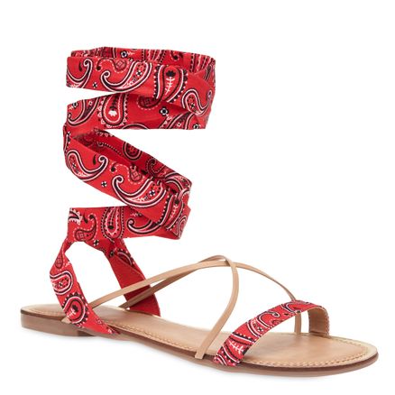 Rasteirinha Laced Up - Vermelho