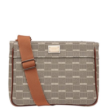 Bolsa Transversal Firenze - Natural e Castanho