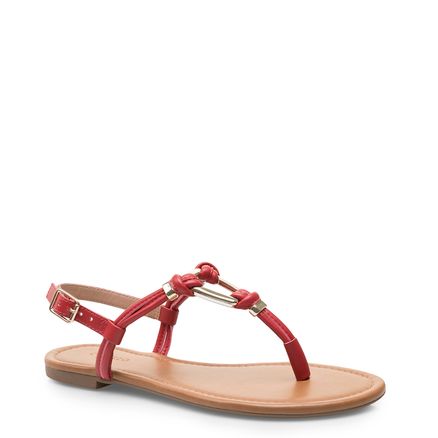 Rasteirinha Metal Soft - Vermelho