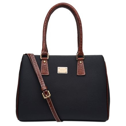 Bolsa De Mão Firenze - Preto e Castor