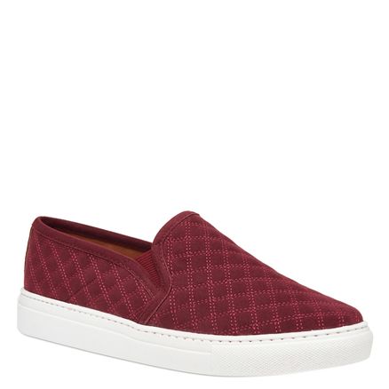 Slip On Feminino Matelassê - Camurção Bordo