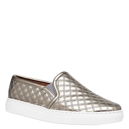 Slip On Feminino Matelassê - Soft Pewter