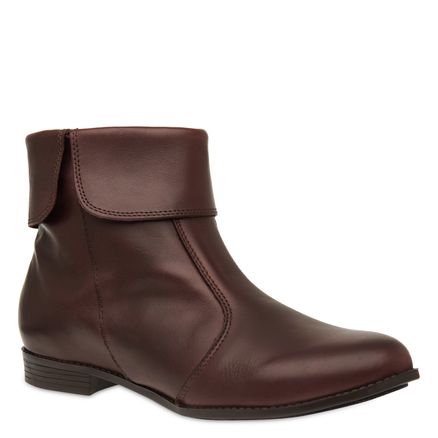 Bota Feminina Collar - Couro Confort Nutela
