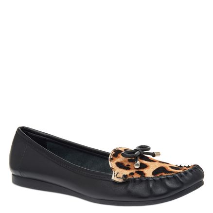 Mocassim Couro - Preto