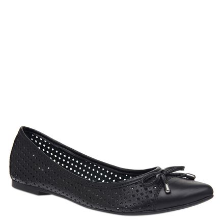 Sapatilha Lasercut Couro - Preto