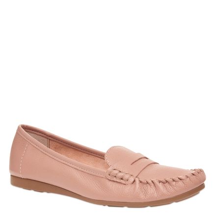 Mocassim Couro - Rose