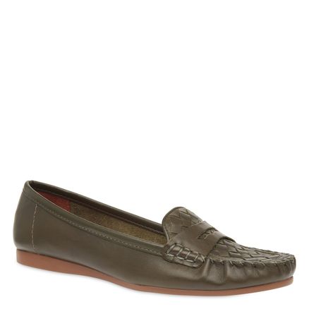 Mocassim Feminino Tressêt Couro - Oliva