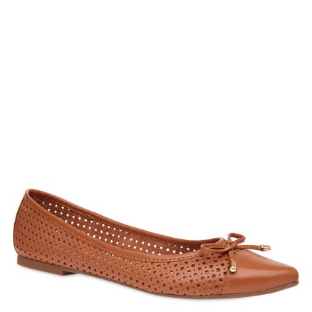 Sapatilha Lasercut Couro - Camel