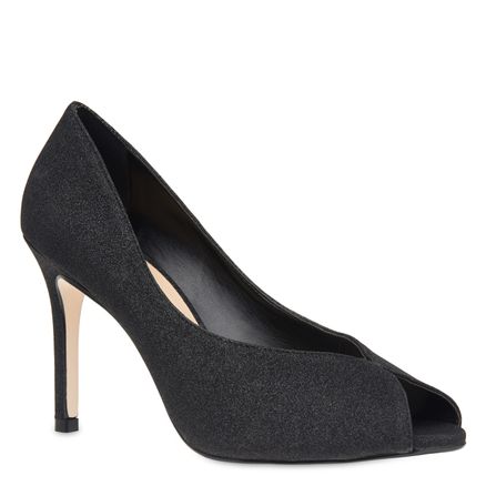 Peep Toe Fantasy - Mini Glitter Preto
