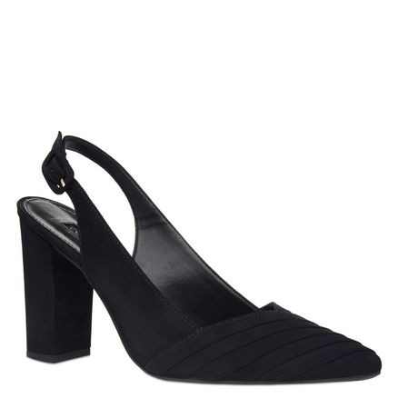 Scarpin Draped Couro - Preto