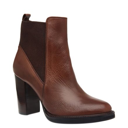 Bota Feminina Elastic Couro - Caramelo