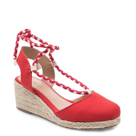Espadrille Lace Up - Vermelho