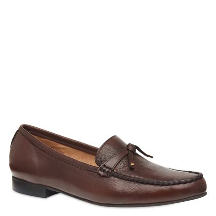 Mocassim Feminino Clássico Couro Pelica - Couro Pelica Astrid