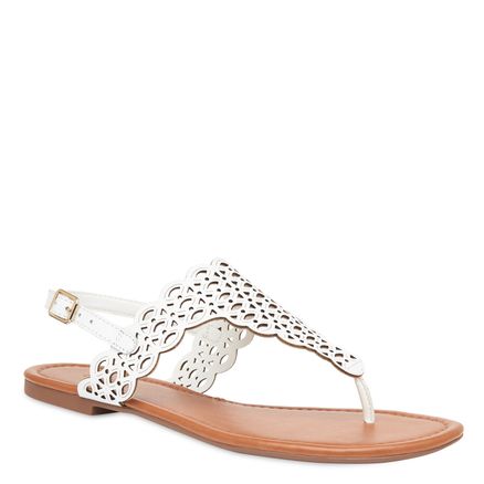 Sandália Rasteira Lasercut - Branca