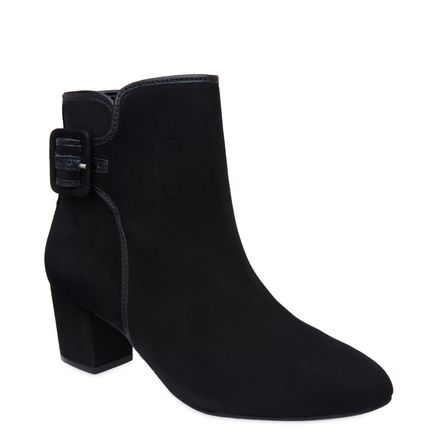 Ankle Boot Nobuck Fivela - Preto