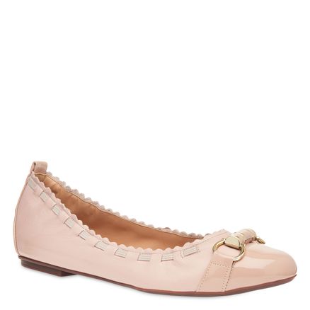 Sapatilha Confort Metal Couro Kid - Rose