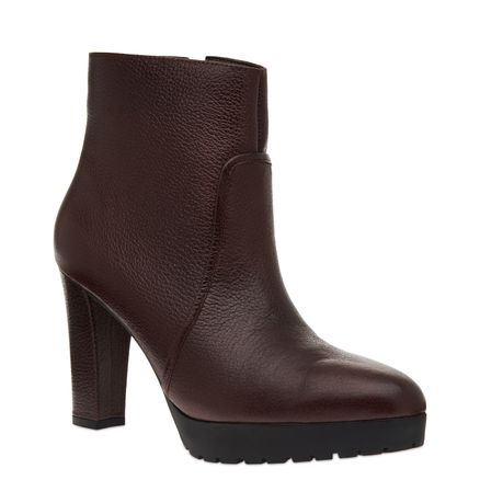 Bota Feminina Ankle Boot Grunge - Café