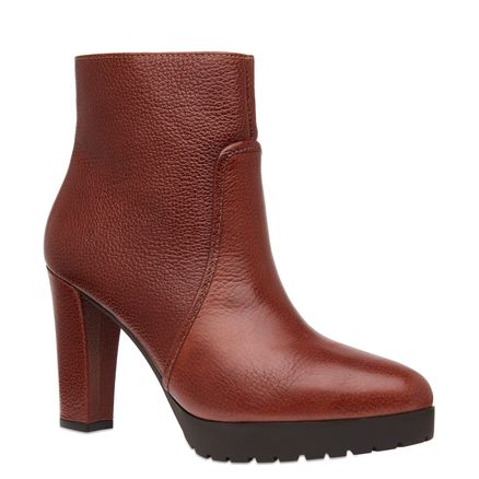 Bota Feminina Ankle Boot Grunge - Castanho