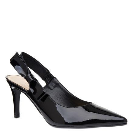 Scarpin Laço Verniz - Preto