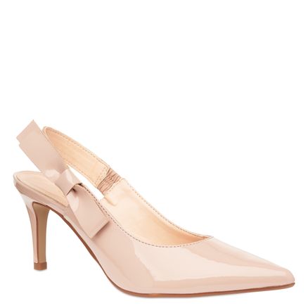 Scarpin Laço Verniz - Soft Nude