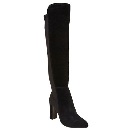 Bota Camurça & Elastico - Preto