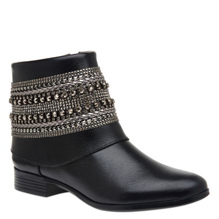 Bota Pedraria Couro - Preto