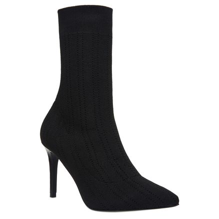 Bota Feminina Sock Boot - Preto