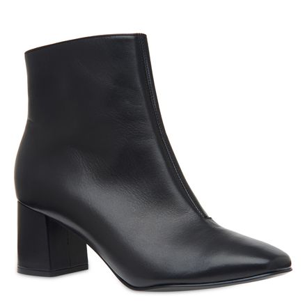Bota Feminina Media Basic Couro - Preto
