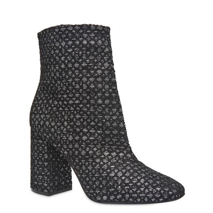 Bota Alta Chenile - Preto e Prata