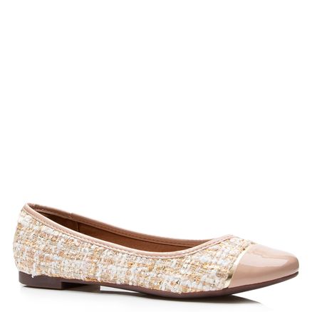 Sapatilha Tweed - Nude