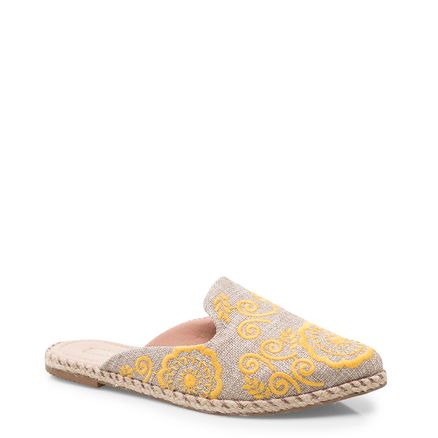 Mule Bordada - Amarelo