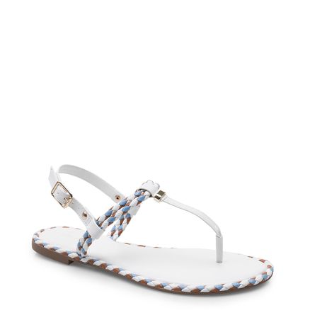 Rasteirinha Tressê Tricolor - Branco