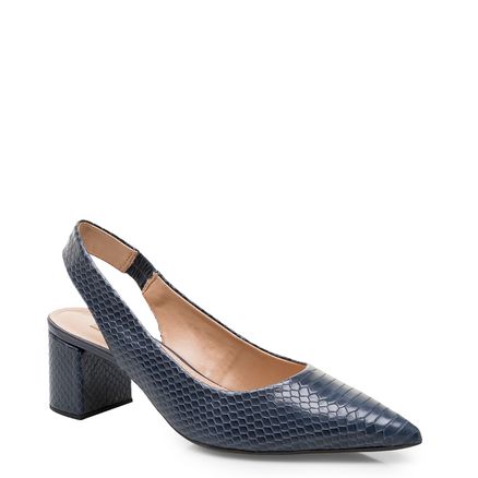 Scarpin Salto Bloco - Python Safira