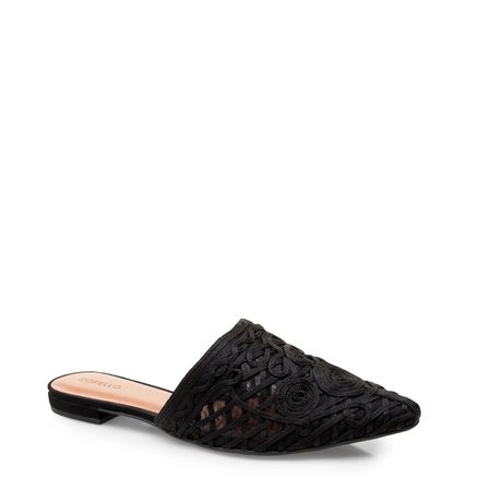 Mule Bordado Handmade - Preto
