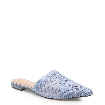 Mule Bordado Handmade - Azul