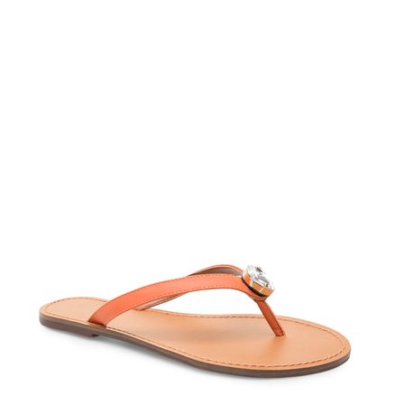Rasteira Cristal Gota - Laranja