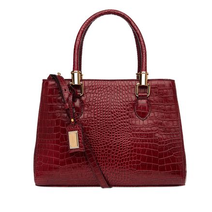 Bolsa Tote Alicia - Croco Vinho