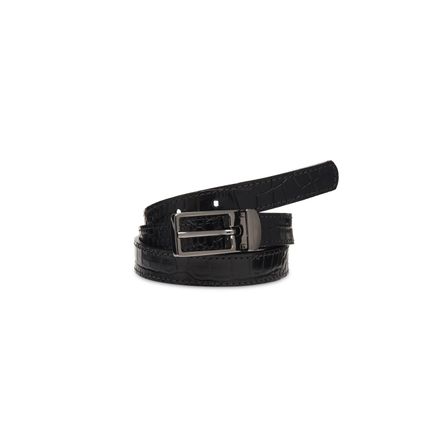 Cinto Couro Croco - Preto