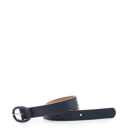 Cinto Feminino Fivela Cordão Couro - Miumiu Marinho