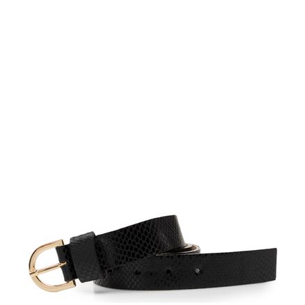 Cinto Couro - Python Preto