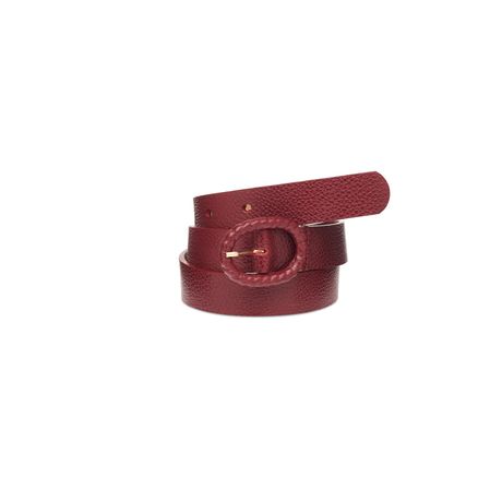 Cinto Feminino Fivela Cordão Couro - Floater Vinho